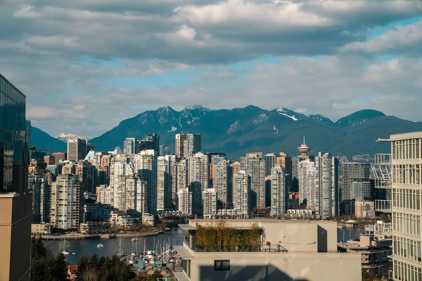 Vancouver waterfront and the Coast Mountains